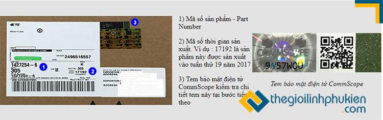Các loại tem dán trên thùng cáp mạng