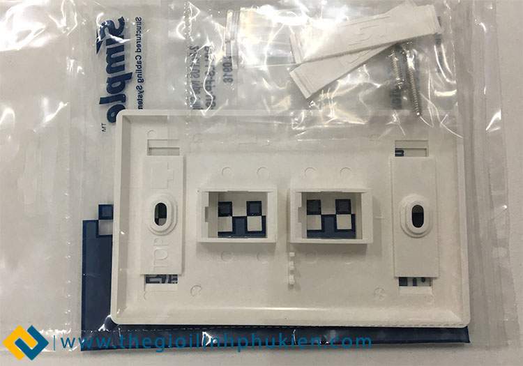 Phía mặt sau Wall Plate 2 lỗ hãng LS