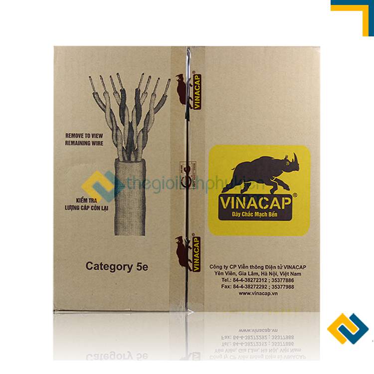 mặt bên của thùng cáp mạng Vinacap