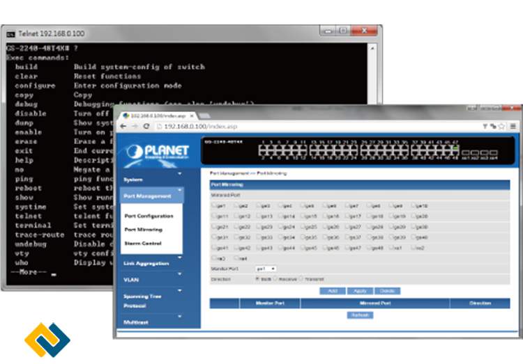 giao diện quản lý trên nền Web